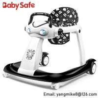 Babysafe softextile baby walker r,Easy to Fold, Adjustable Seat Height, Fun Toys & Activities for Baby