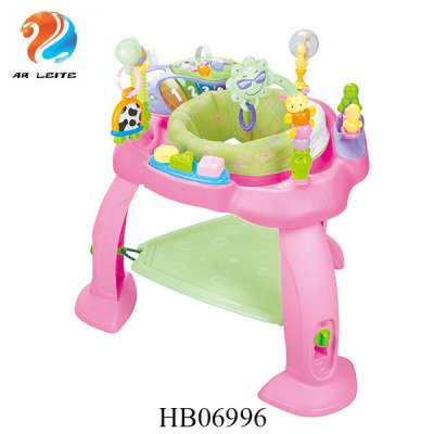 New Musical piano round Baby Jumper Bouncer Jumperoo  baby walker With Plush Toys