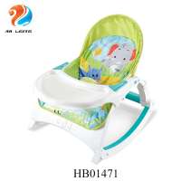 2 in 1 High quality new portable folding soft musical baby rocker chair with baby dinning table