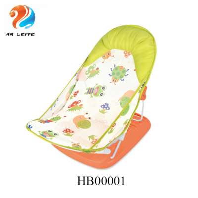 Cheap price Hot sale safety portable comfortable foldable shower support chair baby bath tub seat chair baby bather with pillow