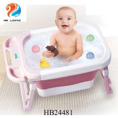 Newborn Deep PP Plastic portable folding household large chile Baby bath bucket bathtub support baby bath set with bath toys