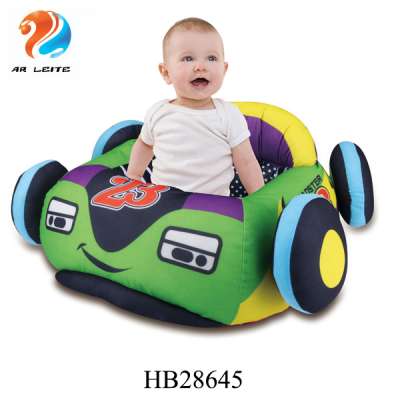 Popular new design soft plush cartoon baby sofa chair skins car shaped baby gifts chairs