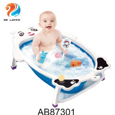 New design cheap price pp material portable baby shampoo bathtub bebe foldable for sale with toys