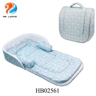 New Design Baby Portable Bed Bag Foldable Newborn Travel Crib Carry-on Nest Bed Diaper Bag Bed