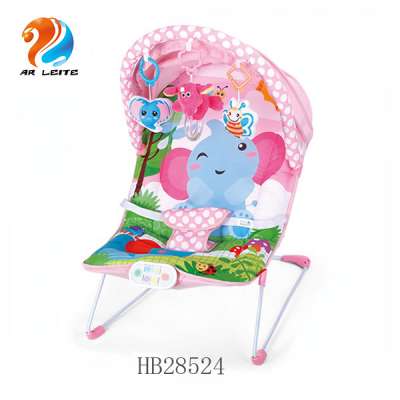 New model infant to toddler baby music rocking chair baby rocker newborn baby bouncer with tent