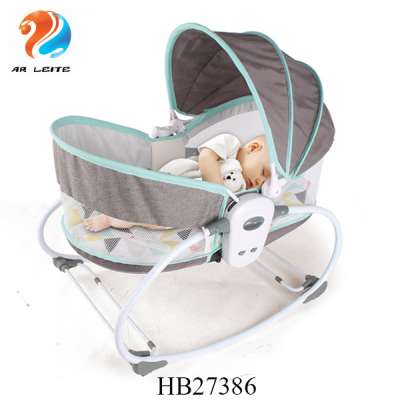 New design breathable 5 in 1 comfortable soft funny electric Baby cradle bassinet rockiing chair portable baby bed for travel