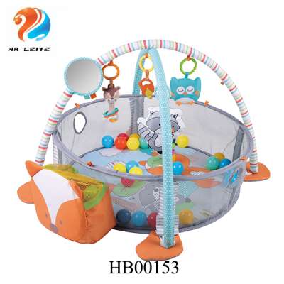 3 in 1 fashion cheap children cute soft stuffed babyactivity gym play mat with ball