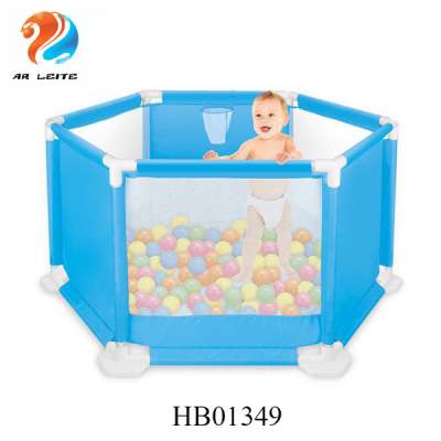 New fabric pvc material portable folding safety baby playpens fence baby pool play yard with balls outdoor and indoor