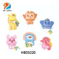 2020 Wholesale factory price cute animal baby rattle series baby teether rattle set