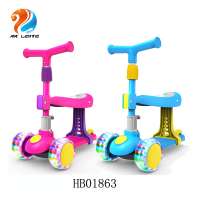 Hot sell big wheel 3 in 1 adjustable folding baby scooter kick scooter with light