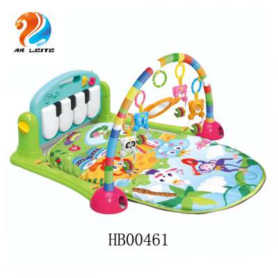 Hot sale baby play gym mat with keyboard piano fitness frame for baby piano play mat musical carpet