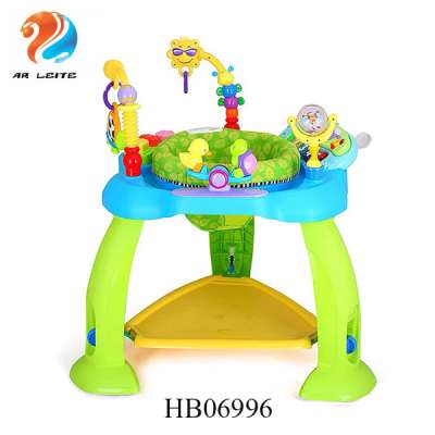 Safety high quality Musical baby jumping high chair round baby jumper Baby Chair With Rattles and Electronic Keyboard